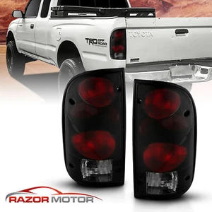 Par de luces traseras de humo oscuro de repuesto 1995-2000 para Toyota Tacoma con bombilla + enchufe - Imagen 1 de 8