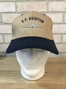 Sombrero/Gorra S. F. Aviación Azul y Tostado Algodón Snapback  - Imagen 1 de 5