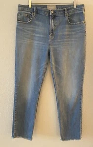 Everlane The Original Cheeky Jeans Größe 33 Stretch Knöchel kurz gewaschen ausgefranstet - Bild 1 von 9