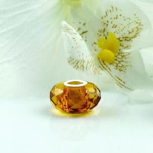 Natural Baltic Amber Charm Silver Small Faceted Gemstone Bracelet Jewellery Gift - Bild 1 von 5