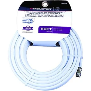 Monster Cable Video Coaxial Cable Digital 75 Ohm 50 ' Carded - Picture 1 of 2
