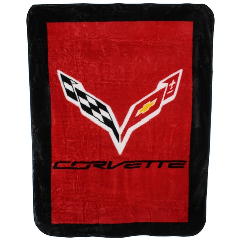 Corvette Huge Raschel Throw Blanket, Bedspread, 63" x 86" Cover