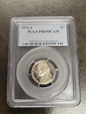 1976-S Jefferson Nickel 5c PR69 DCAM PCGS San Francisco NICE - Image 1 of 4