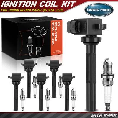 6x Ignition Coil & 6x Iridium Spark Plug Kit for Honda Passport 1998 1999 Isuzu - Image 1 of 4