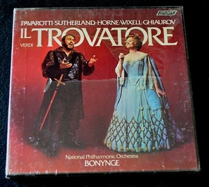 IL TROVATORE-PAVOROTTI,SUTHERLAND,HORNE-1977-SEALED TRIPLE LP BOX SET - Picture 1 of 7