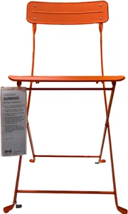 New IKEA SUNDSO Outdoor Folding Chair Bright Orange 305.758.88 - Picture 1 of 2