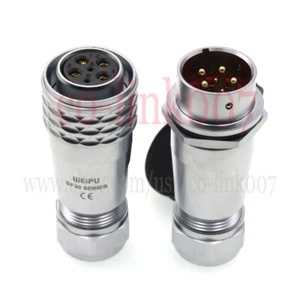 SF20, IP67 6 pines Conector Impermeable, 4+2 cables Cable de Alimentación Conector Enchufe - Imagen 1 de 7