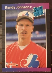 Randy Johnson Rookie Baseball Card #42 Multi Error Rare Donruss Rated Rookie 89 - Picture 1 of 4