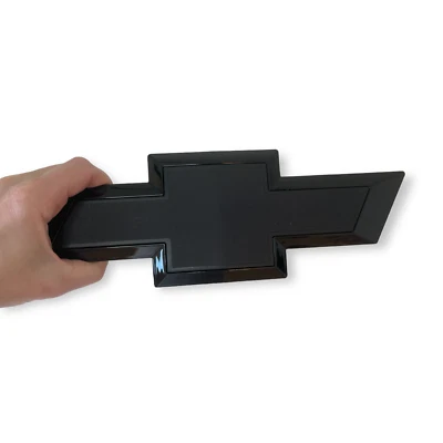 Chevrolet Grille Emblem FULL BLACK Logo Badge for Chevy Silverado 2014-2015 - Image 1 of 4
