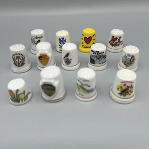 Konvolut Fingerhüte Sammlung 13 verschiedene Designs Porzellan - Bild 1 von 6