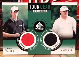JIMMY WALKER / TED POTTER JR. RELIC ~ 2014 SP GAME USED GOLF ~ TOUR GEAR COMBOS - Picture 1 of 2