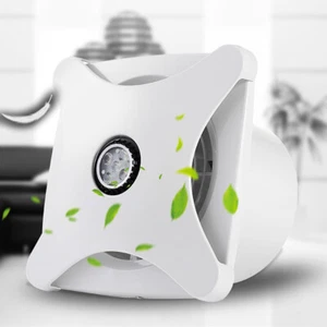 28W Bathroom Ceiling Ventilation Fan With LED Light Air Vent Exhaust Bath Toilet - Picture 1 of 10