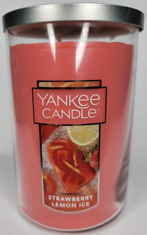 Yankee Candle STRAWBERRY LEMON ICE 22 Oz Jar 2 Wick Large Tumbler