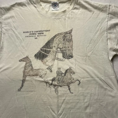 VTG 1999 Y2K Worlds Championship Horse Show Louisville KY Tshirt Shirt Tee Sz L - Image 1 of 4