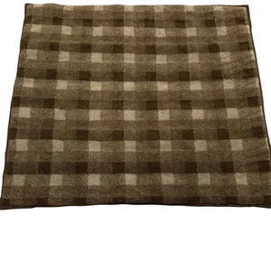 Eddie Bauer Brown Plaid Sherpa Down Fill Throw Blanket Double Sided 56" x 48" - Picture 1 of 6