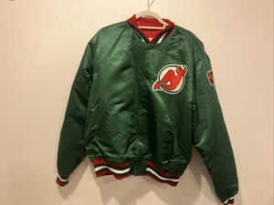 Chaqueta Bomber Vintage New Jersey Devils Verde Starter XL - Imagen 1 de 16