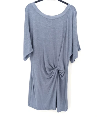 Daily Practice Dress Women Blue Petite Large Knot Front Lightweight Casual - Image 1 of 4