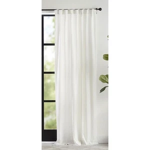 Pottery Barn Belgischer Flachs Leinen Verdunkelungsvorhang | Klassisch Elfenbein 100 x 96"  - Bild 1 von 8