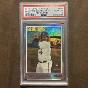 2019 Heritage High Number Chrome Refractor Vladimir Guerrero Jr PSA 10 Rookie RC - Picture 1 of 6