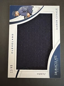 Panini Immaculate Collection 2020 #J-AC Aaron Civale Jumbo #/49 - Imagen 1 de 2