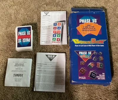Phase 10 Dice Game 1998 Boxed Complete With SEALED DICE,  Score Pad, instr, card - Image 1 of 4