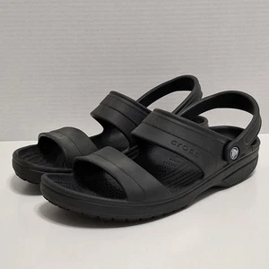 Sandalias Crocs Clásicas Correa Punta Abierta Negras - Talla M 10 - W 12 - Imagen 1 de 6