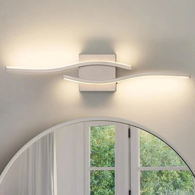 Brushed Nickel Bathroom Vanity Light Fixture Over Mirror 5CCT Dimmable LED - Image 1 of 4