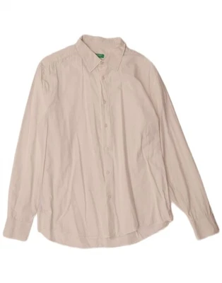 Рубашка мужская BENETTON XL белая хлопковая BJ12 - Изображение 1 из 4