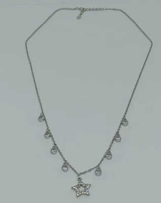 COLLANA IN ARGENTO 925 PUNTI LUCE E STELLA PENDENTE ZIRCONI (AMFC0150) - Immagine 1 di 3