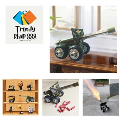 Cañón de petardo Mini que dispara galletas de fuego cañón de fuegos artificiales modelo pequeño... Foto 1 de 4