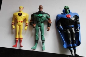 DC Super Heroes Justice League Unlimited Flash Green Lantern Martian Manhunter - Picture 1 of 17