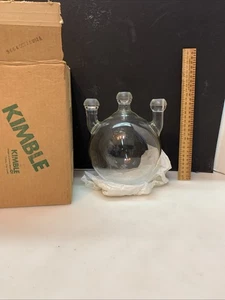 Laborglas Flachboden Siedekolben 3-Hals 2000 ml - Bild 1 von 5