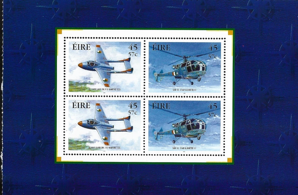 Panel folleto de aviación militar Irlanda Sg 1366b 2000 MNH Foto 1 de 2