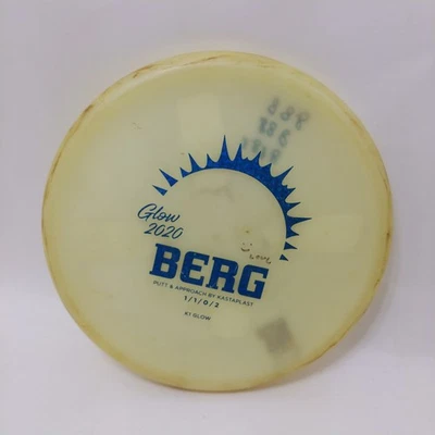 Used Kastaplast K1 Glow Berg 2020 Disc Golf Putter Sticker Weight 179G Inked - Image 1 of 4
