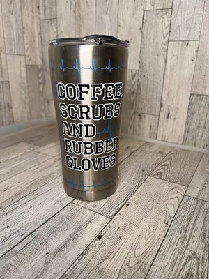 Vaso aislado Tervis vida de enfermera, café, exfoliantes, goma acero inoxidable Foto 1 de 4