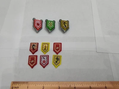 Lego Nexo Caballeros Escudos Lote (3 Escudos y 9 Azulejos Escudos; Ver Fotos) Foto 1 de 4