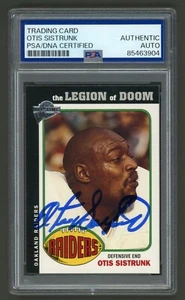 Otis Sistrunk signierte 2004 Topps All-Time Fan Favorites Karte #71 (PSA) Raiders - Bild 1 von 2