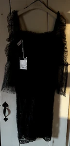 Self Portrait Black Mesh Midi Dress Size 6 Tags still on - Picture 1 of 7