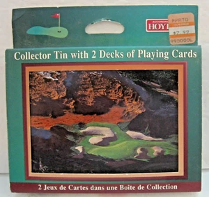 Vintage Hoyle Golf Course Playing Cards 1998 2 Decks in Tin Box - Picture 1 of 11