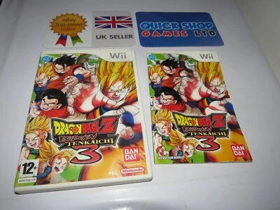 DRAGON BALL Z BUDOKAI TENKAICHI 3 NINTENDO WII uk tracked delivery - Image 1 of 4