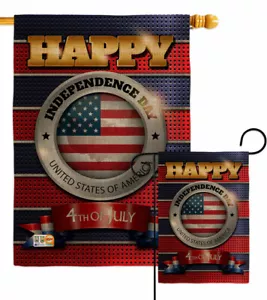 Happy Independence Day Sackleinen Garten Flagge Americana 4. Juli Yard Banner - Bild 1 von 19