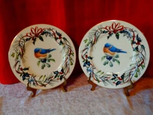 Lenox Winter Greetings Eastern Bluebird 9 1/4" Plate by C. McClung - 2 Total - Picture 1 of 9