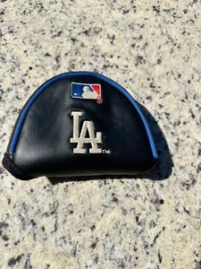 LA Dodgers Small Mallet Putter Headcover - Black & Blue - Embroidered Logo - Picture 1 of 3