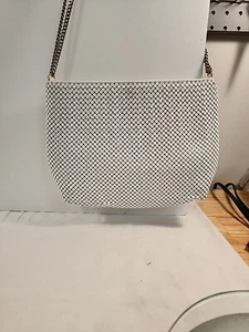 Vtg Whiting & Davis Ivory Mesh Purse Chain Shoulder Strap Wedding Metal Handbag - Picture 1 of 18