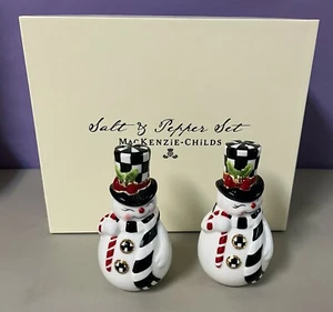 "Mackenzie Kinder Nostalgie Schneemann Salz & Pfeffer Set ""NEU IM KARTON" - Bild 1 von 1