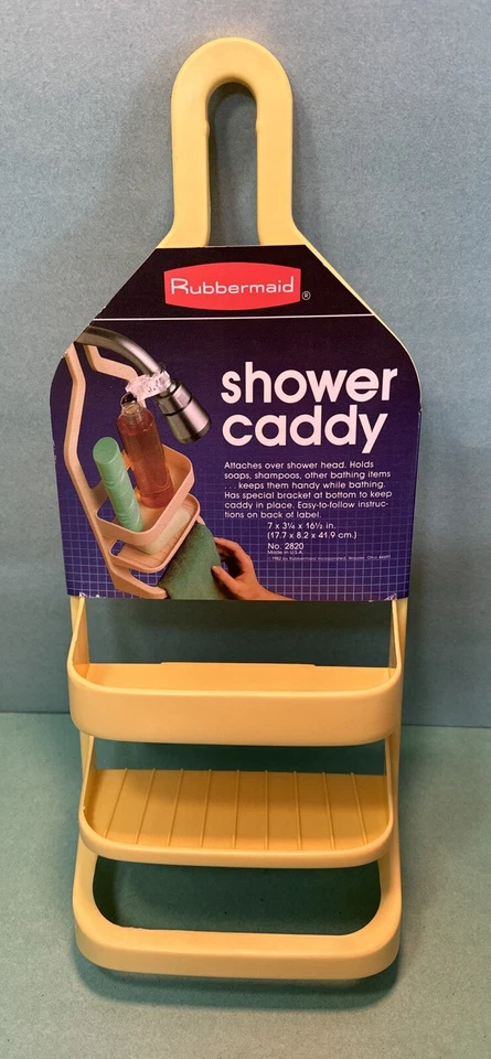 Carrito de baño/ducha Rubbermaid 1982 bandeja de jabón amarillo 2820 nuevo de colección Foto 1 de 4