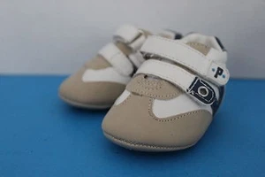 The Children's Place Infant BABY White-Blue-Gray SNEAKERS Crib Shoes Size 3-6 Mo - Picture 1 of 6