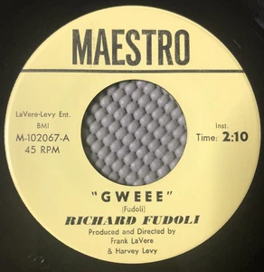 RICHARD FUDOLI Gwee / Bossa Nova Jumpin Beans Vinyl 45 Maestro VG+ - Picture 1 of 5