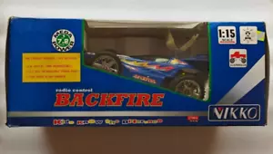 Nikko BACKFIRE 7.2V R/C radio control 1:15 Blue Racing Car Vintage 90's New RARE - Picture 1 of 17