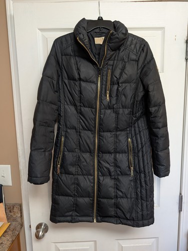Cappotto imbottito pesante nero Michael Michael Kors trapuntato S senza cappuccio